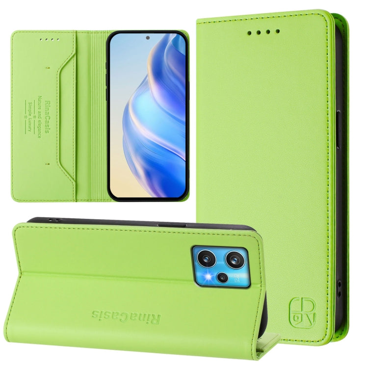 RC01 Dual-Folded Magnetic Suction RFID Leather Phone Case, For Realme C30 4G / Narzo 50i Prime / C30s, For Realme GT Neo 3T, For Realme 9 Pro+ 5G / 9 4G Global
