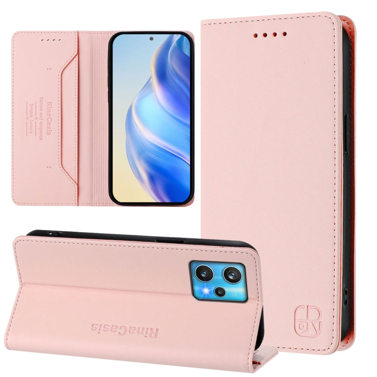 RC01 Dual-Folded Magnetic Suction RFID Leather Phone Case, For Realme C30 4G / Narzo 50i Prime / C30s, For Realme GT Neo 3T, For Realme 9 Pro+ 5G / 9 4G Global
