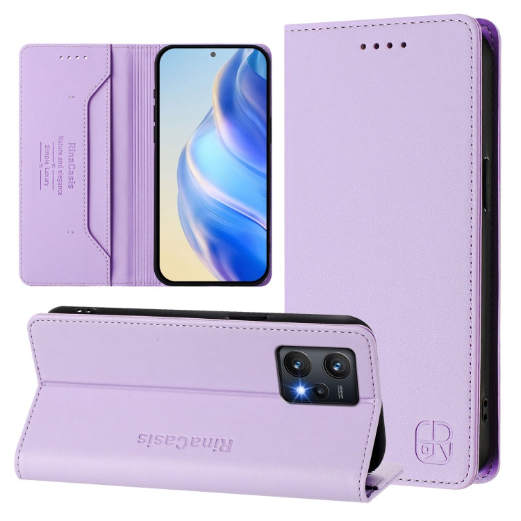 RC01 Dual-Folded Magnetic Suction RFID Leather Phone Case, For Realme GT Neo 3, For Realme 8 5G / 9 5G Indian / V13 5G, For Realme 9 Pro 5G Global / 9 5G EU Version