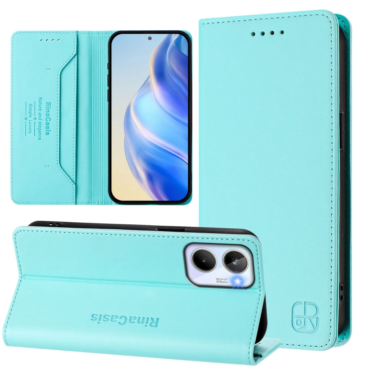 RC01 Dual-Folded Magnetic Suction RFID Leather Phone Case, For Realme 10 Pro 5G, For Realme 10 Pro+ 5G, For Realme 10 4G Global