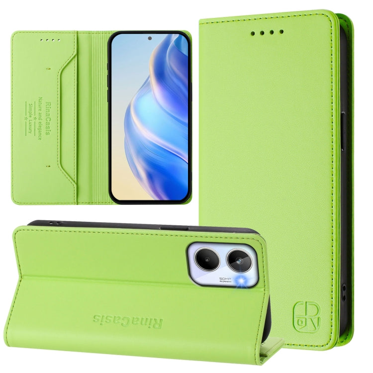 RC01 Dual-Folded Magnetic Suction RFID Leather Phone Case, For Realme 10 Pro 5G, For Realme 10 Pro+ 5G, For Realme 10 4G Global