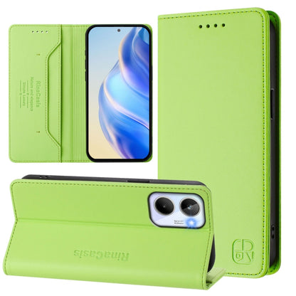 RC01 Dual-Folded Magnetic Suction RFID Leather Phone Case, For Realme 10 Pro 5G, For Realme 10 Pro+ 5G, For Realme 10 4G Global