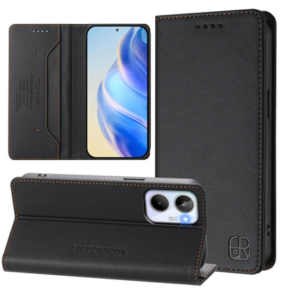 RC01 Dual-Folded Magnetic Suction RFID Leather Phone Case, For Realme 10 Pro 5G, For Realme 10 Pro+ 5G, For Realme 10 4G Global