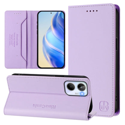 RC01 Dual-Folded Magnetic Suction RFID Leather Phone Case, For Realme 10 Pro 5G, For Realme 10 Pro+ 5G, For Realme 10 4G Global
