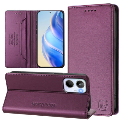 RC01 Dual-Folded Magnetic Suction RFID Leather Phone Case, For Realme 10 Pro 5G, For Realme 10 Pro+ 5G, For Realme 10 4G Global