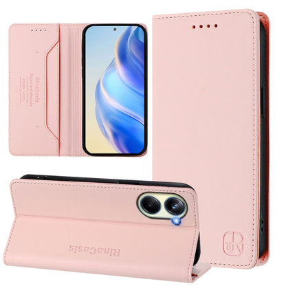 RC01 Dual-Folded Magnetic Suction RFID Leather Phone Case, For Realme 10 Pro 5G, For Realme 10 Pro+ 5G, For Realme 10 4G Global