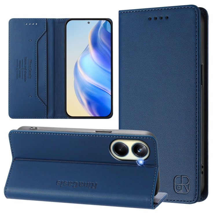 RC01 Dual-Folded Magnetic Suction RFID Leather Phone Case, For Realme 10 Pro 5G, For Realme 10 Pro+ 5G, For Realme 10 4G Global