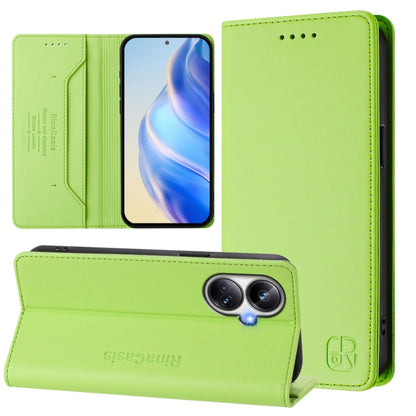 RC01 Dual-Folded Magnetic Suction RFID Leather Phone Case, For Realme 10 Pro 5G, For Realme 10 Pro+ 5G, For Realme 10 4G Global