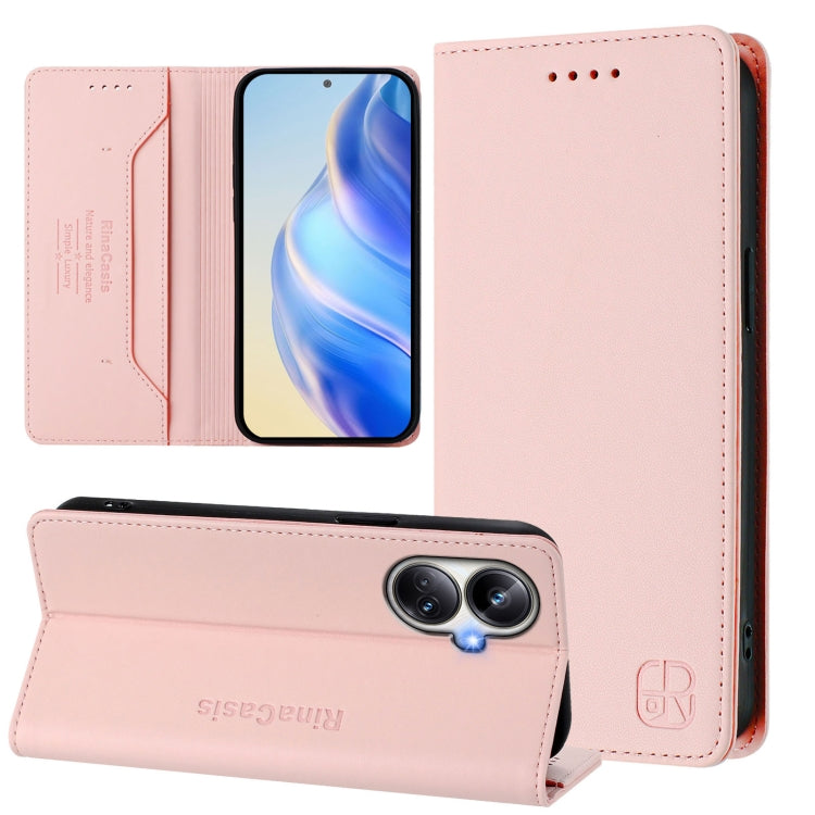 RC01 Dual-Folded Magnetic Suction RFID Leather Phone Case, For Realme 10 Pro 5G, For Realme 10 Pro+ 5G, For Realme 10 4G Global