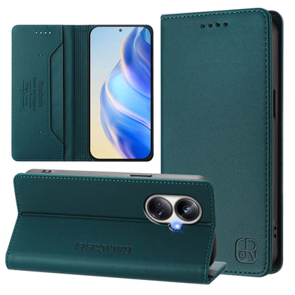 RC01 Dual-Folded Magnetic Suction RFID Leather Phone Case, For Realme 10 Pro 5G, For Realme 10 Pro+ 5G, For Realme 10 4G Global