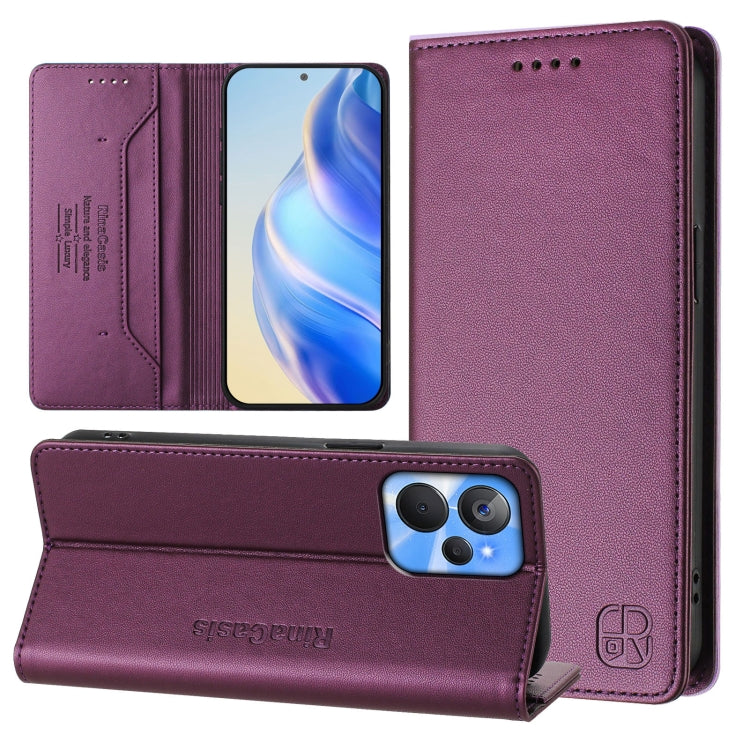 RC01 Dual-Folded Magnetic Suction RFID Leather Phone Case, For Realme 10T 5G / 10s 5G / 9i 5G Indian, For Realme GT3 5G / GT Neo 5 240W, For Realme GT 5G / GT Neo 5G