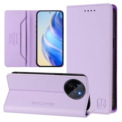 RC01 Dual-Folded Magnetic Suction RFID Leather Phone Case, For Realme Note 50 4G / C51 4G / C53 4G, For Realme C67 4G Global, For Realme 11 4G Global