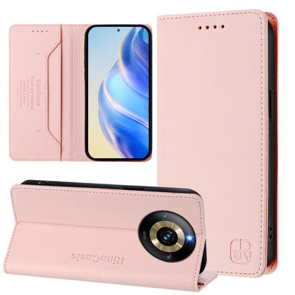 RC01 Dual-Folded Magnetic Suction RFID Leather Phone Case, For Realme GT5 5G / GT5 5G 240W, For Realme 11 5G Global / 11X 5G, For Realme Narzo 60 Pro