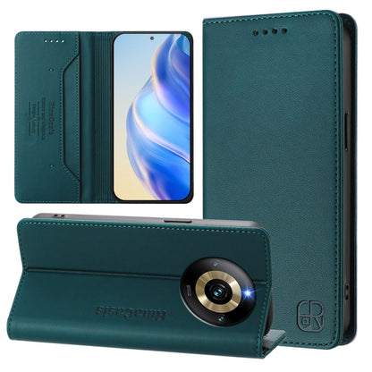 RC01 Dual-Folded Magnetic Suction RFID Leather Phone Case, For Realme GT5 5G / GT5 5G 240W, For Realme 11 5G Global / 11X 5G, For Realme Narzo 60 Pro