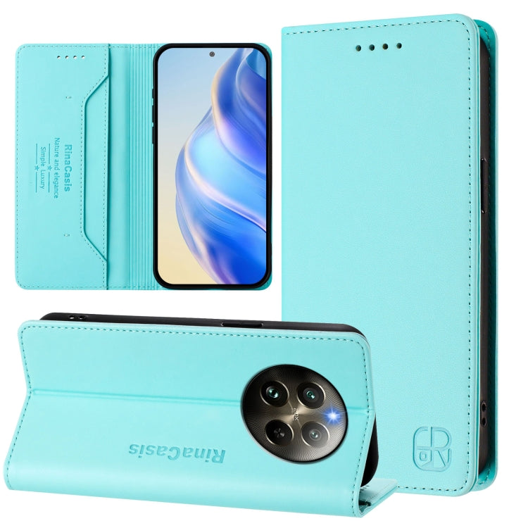 RC01 Dual-Folded Magnetic Suction RFID Leather Phone Case, For Realme P1 Pro, For Realme 12+ 5G / Narzo 70 Pro 5G India, For Realme 12 5G Global