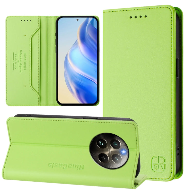 RC01 Dual-Folded Magnetic Suction RFID Leather Phone Case, For Realme P1 Pro, For Realme 12+ 5G / Narzo 70 Pro 5G India, For Realme 12 5G Global