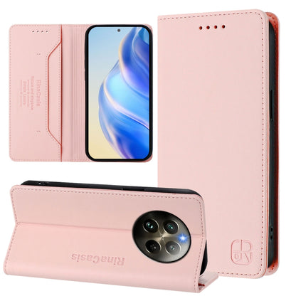 RC01 Dual-Folded Magnetic Suction RFID Leather Phone Case, For Realme P1 Pro, For Realme 12+ 5G / Narzo 70 Pro 5G India, For Realme 12 5G Global