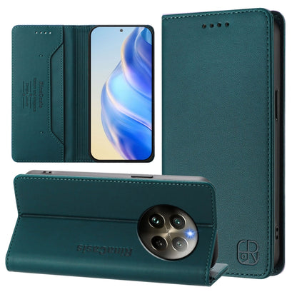 RC01 Dual-Folded Magnetic Suction RFID Leather Phone Case, For Realme P1 Pro, For Realme 12+ 5G / Narzo 70 Pro 5G India, For Realme 12 5G Global
