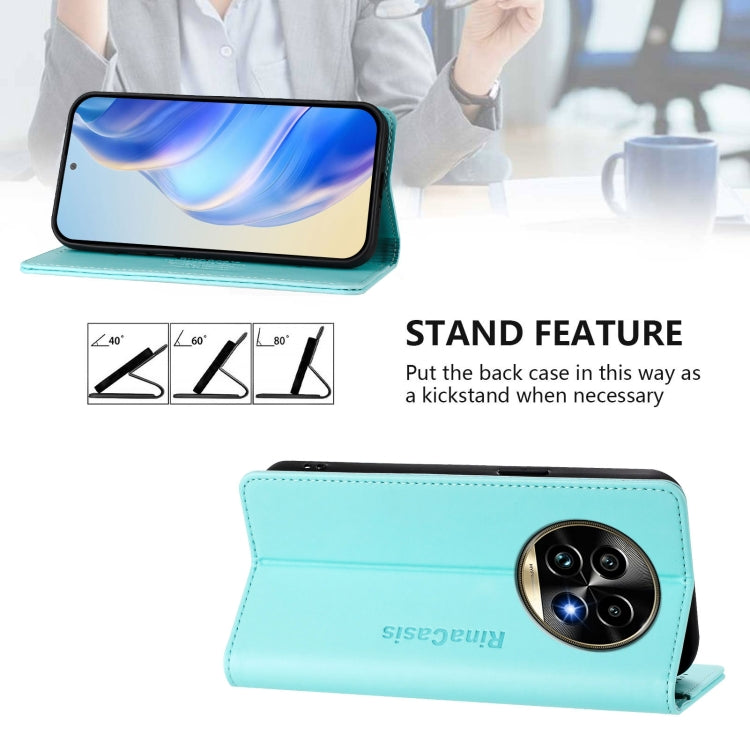 RC01 Dual-Folded Magnetic Suction RFID Leather Phone Case, For Realme 13 Pro / 13 Pro+ 5G, For Realme GT 6 5G / GT 6T 5G Global, For Realme C63 / C61 4G Global