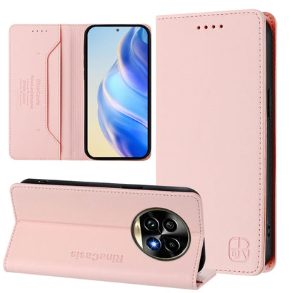 RC01 Dual-Folded Magnetic Suction RFID Leather Phone Case, For Realme 13 Pro / 13 Pro+ 5G, For Realme GT 6 5G / GT 6T 5G Global, For Realme C63 / C61 4G Global