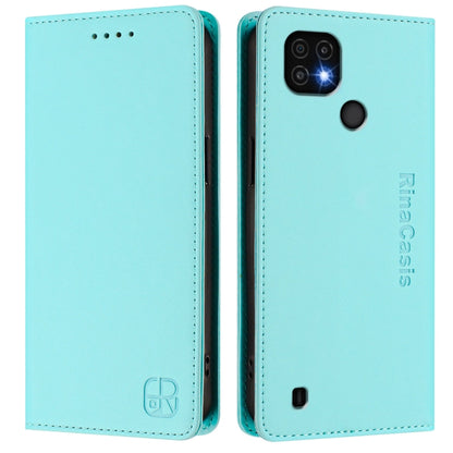 RC01 Dual-Folded Magnetic Suction RFID Leather Phone Case, For Realme C20 / C11 2021 / C21, For Realme C21Y, For Realme C25 / C15 / C12 / C25s