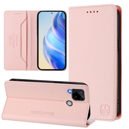 RC01 Dual-Folded Magnetic Suction RFID Leather Phone Case, For Realme C20 / C11 2021 / C21, For Realme C21Y, For Realme C25 / C15 / C12 / C25s