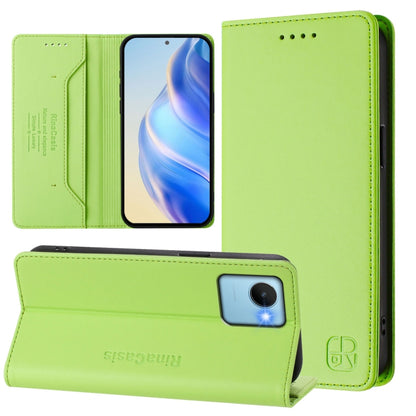 RC01 Dual-Folded Magnetic Suction RFID Leather Phone Case, For Realme C30 4G / Narzo 50i Prime / C30s, For Realme GT Neo 3T, For Realme 9 Pro+ 5G / 9 4G Global