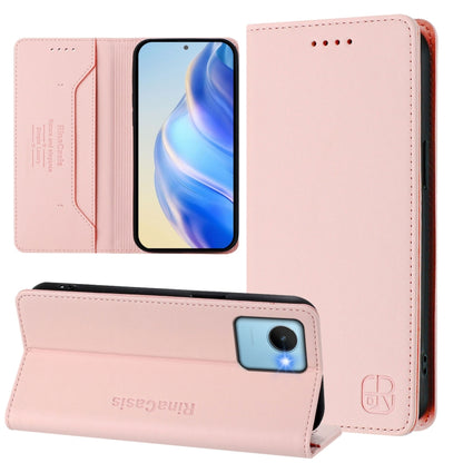 RC01 Dual-Folded Magnetic Suction RFID Leather Phone Case, For Realme C30 4G / Narzo 50i Prime / C30s, For Realme GT Neo 3T, For Realme 9 Pro+ 5G / 9 4G Global