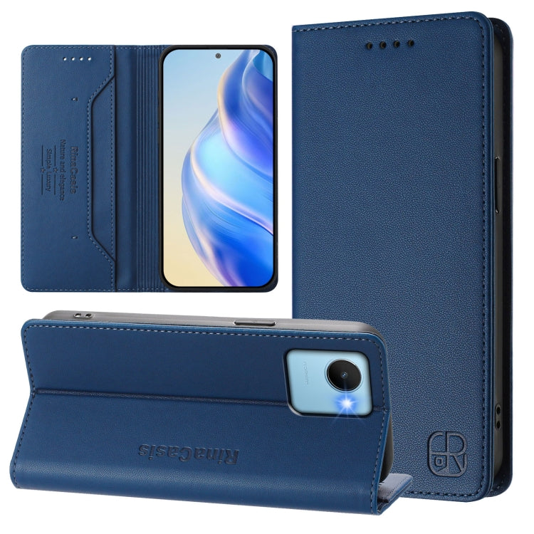 RC01 Dual-Folded Magnetic Suction RFID Leather Phone Case, For Realme C30 4G / Narzo 50i Prime / C30s, For Realme GT Neo 3T, For Realme 9 Pro+ 5G / 9 4G Global
