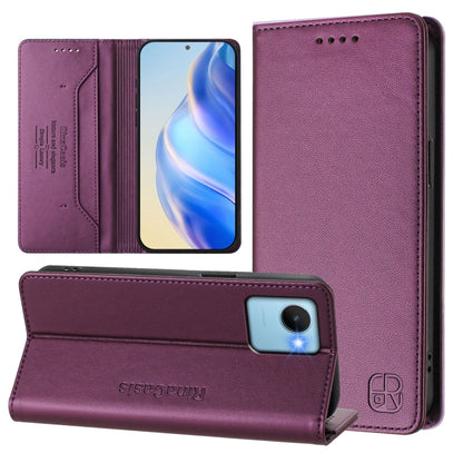RC01 Dual-Folded Magnetic Suction RFID Leather Phone Case, For Realme C30 4G / Narzo 50i Prime / C30s, For Realme GT Neo 3T, For Realme 9 Pro+ 5G / 9 4G Global