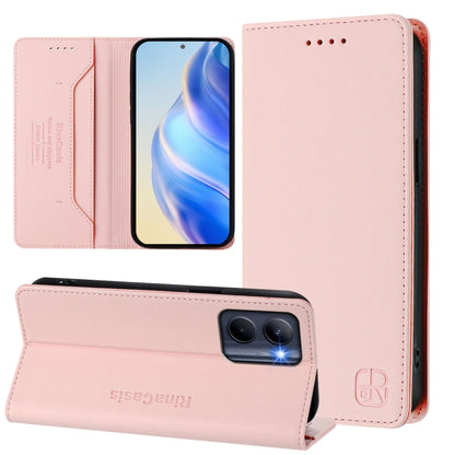 RC01 Dual-Folded Magnetic Suction RFID Leather Phone Case, For Realme C65 4G Global, For Realme C55 4G Global / Narzo N55, For Realme C33 2022 / 2023 Global