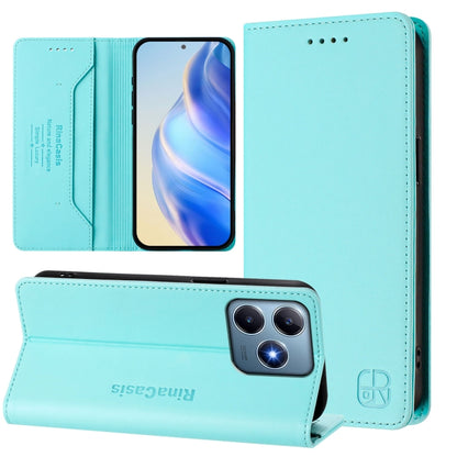 RC01 Dual-Folded Magnetic Suction RFID Leather Phone Case, For Realme 13 Pro / 13 Pro+ 5G, For Realme GT 6 5G / GT 6T 5G Global, For Realme C63 / C61 4G Global