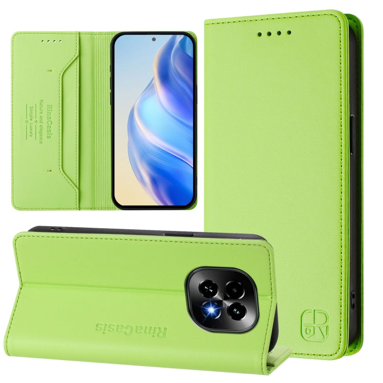 RC01 Dual-Folded Magnetic Suction RFID Leather Phone Case, For Realme C63 5G Global, For Realme Note 60 4G / C61 4G India, For Realme 13+ 5G