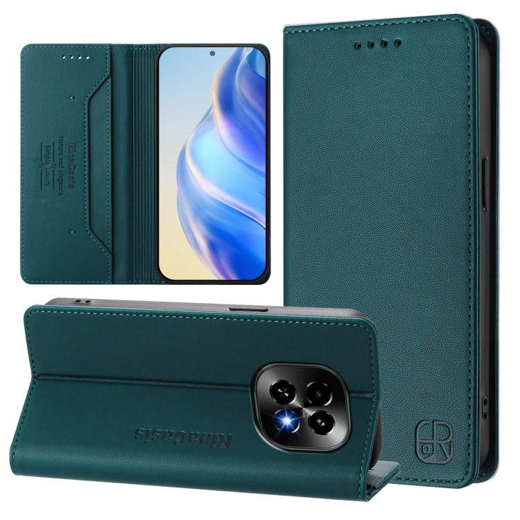 RC01 Dual-Folded Magnetic Suction RFID Leather Phone Case, For Realme C63 5G Global, For Realme Note 60 4G / C61 4G India, For Realme 13+ 5G