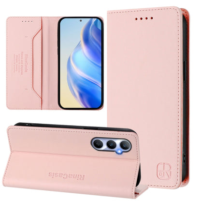 RC01 Dual-Folded Magnetic Suction RFID Leather Phone Case, For Realme C65 4G Global, For Realme C55 4G Global / Narzo N55, For Realme C33 2022 / 2023 Global