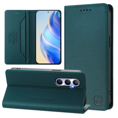 RC01 Dual-Folded Magnetic Suction RFID Leather Phone Case, For Realme C65 4G Global, For Realme C55 4G Global / Narzo N55, For Realme C33 2022 / 2023 Global