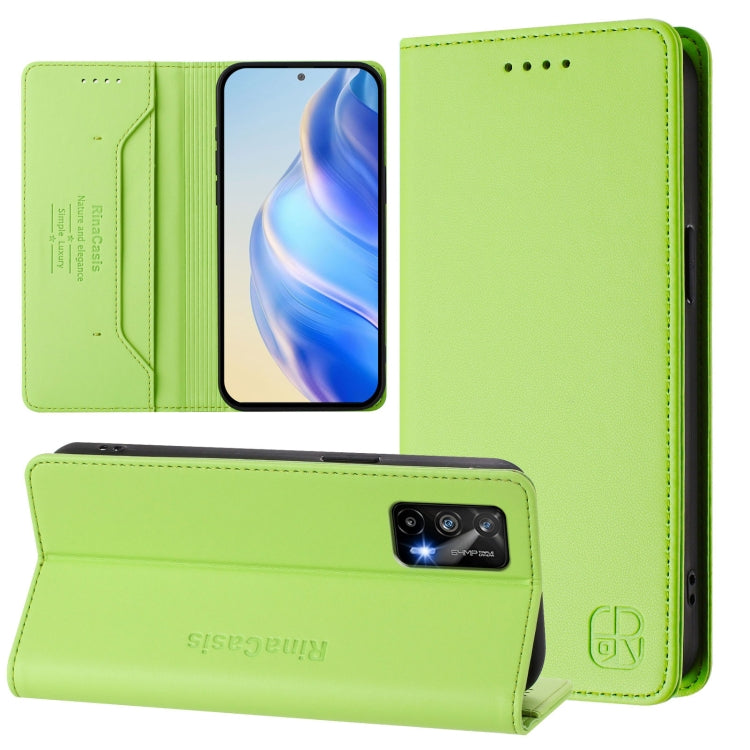 RC01 Dual-Folded Magnetic Suction RFID Leather Phone Case, For Realme 10T 5G / 10s 5G / 9i 5G Indian, For Realme GT3 5G / GT Neo 5 240W, For Realme GT 5G / GT Neo 5G