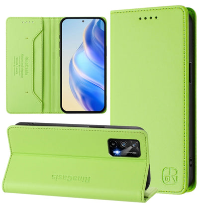 RC01 Dual-Folded Magnetic Suction RFID Leather Phone Case, For Realme 10T 5G / 10s 5G / 9i 5G Indian, For Realme GT3 5G / GT Neo 5 240W, For Realme GT 5G / GT Neo 5G