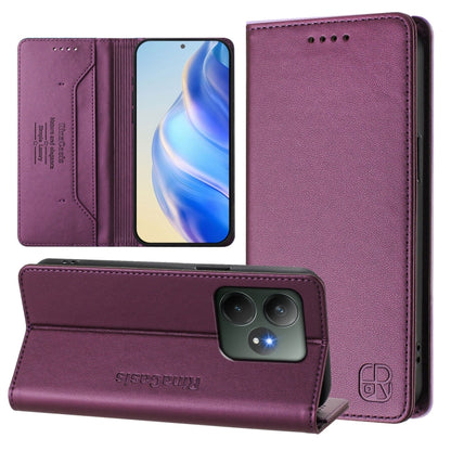 RC01 Dual-Folded Magnetic Suction RFID Leather Phone Case, For Realme 13 Pro / 13 Pro+ 5G, For Realme GT 6 5G / GT 6T 5G Global, For Realme C63 / C61 4G Global