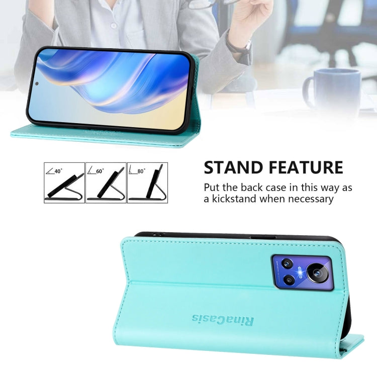 RC01 Dual-Folded Magnetic Suction RFID Leather Phone Case, For Realme GT Neo 3, For Realme 8 5G / 9 5G Indian / V13 5G, For Realme 9 Pro 5G Global / 9 5G EU Version