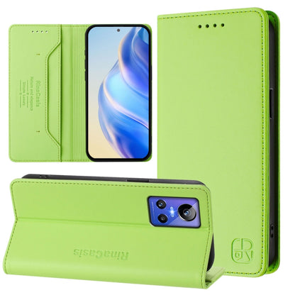 RC01 Dual-Folded Magnetic Suction RFID Leather Phone Case, For Realme GT Neo 3, For Realme 8 5G / 9 5G Indian / V13 5G, For Realme 9 Pro 5G Global / 9 5G EU Version