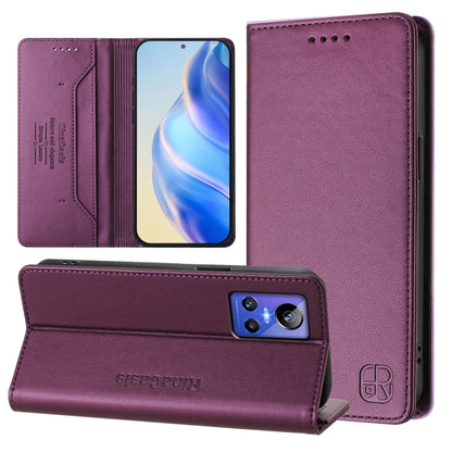 RC01 Dual-Folded Magnetic Suction RFID Leather Phone Case, For Realme GT Neo 3, For Realme 8 5G / 9 5G Indian / V13 5G, For Realme 9 Pro 5G Global / 9 5G EU Version