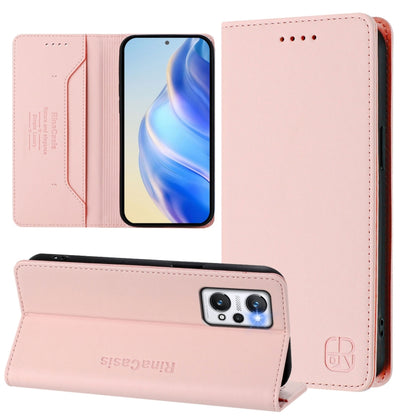 RC01 Dual-Folded Magnetic Suction RFID Leather Phone Case, For Realme C30 4G / Narzo 50i Prime / C30s, For Realme GT Neo 3T, For Realme 9 Pro+ 5G / 9 4G Global