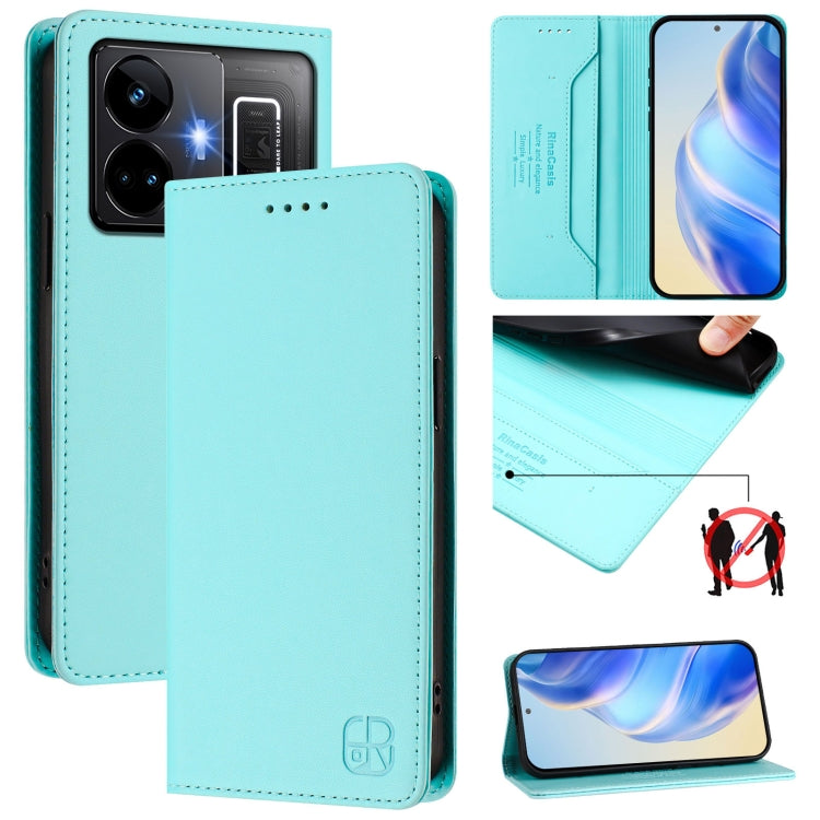RC01 Dual-Folded Magnetic Suction RFID Leather Phone Case, For Realme 10T 5G / 10s 5G / 9i 5G Indian, For Realme GT3 5G / GT Neo 5 240W, For Realme GT 5G / GT Neo 5G