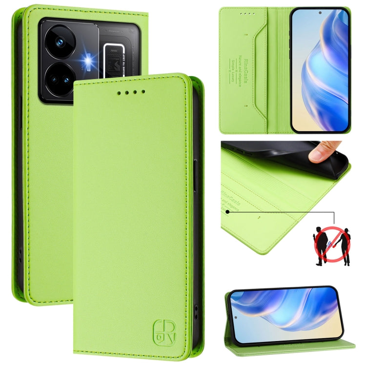 RC01 Dual-Folded Magnetic Suction RFID Leather Phone Case, For Realme 10T 5G / 10s 5G / 9i 5G Indian, For Realme GT3 5G / GT Neo 5 240W, For Realme GT 5G / GT Neo 5G
