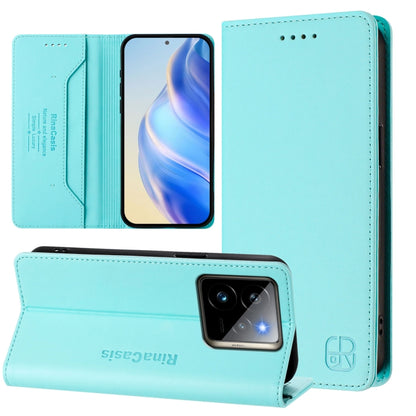RC01 Dual-Folded Magnetic Suction RFID Leather Phone Case, For Realme 14 Pro+ 5G, For Realme 14 Pro 5G, For Realme GT 7 Pro 5G