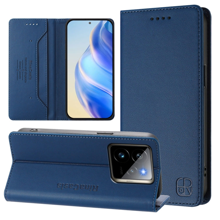 RC01 Dual-Folded Magnetic Suction RFID Leather Phone Case, For Realme 14 Pro+ 5G, For Realme 14 Pro 5G, For Realme GT 7 Pro 5G