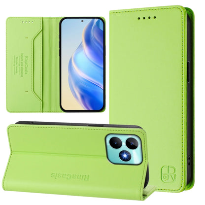 RC01 Dual-Folded Magnetic Suction RFID Leather Phone Case, For Realme Note 50 4G / C51 4G / C53 4G, For Realme C67 4G Global, For Realme 11 4G Global