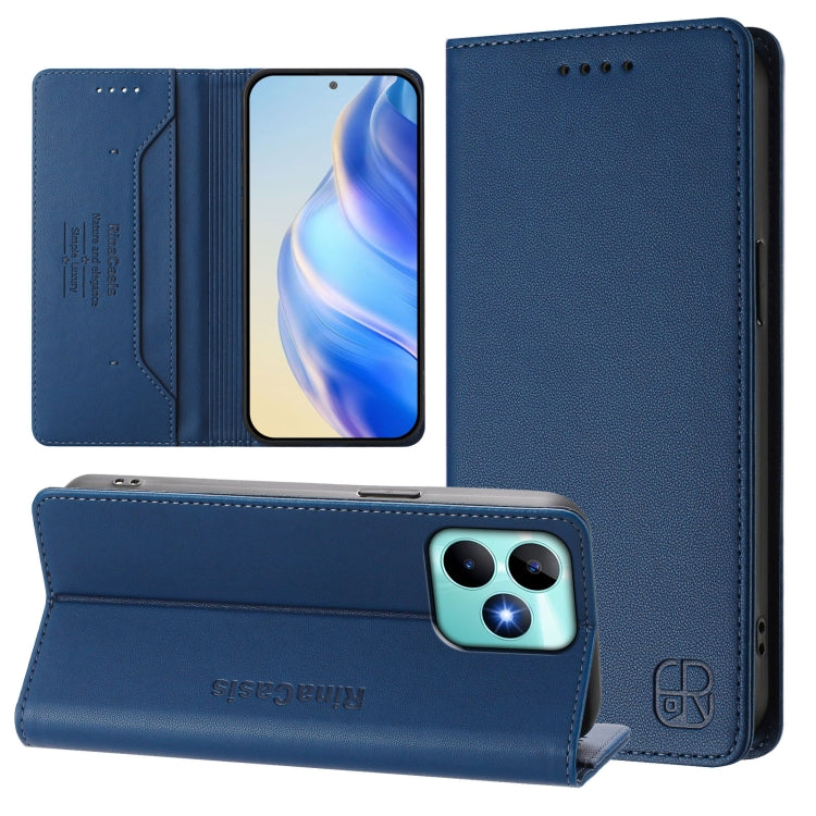 RC01 Dual-Folded Magnetic Suction RFID Leather Phone Case, For Realme Note 50 4G / C51 4G / C53 4G, For Realme C67 4G Global, For Realme 11 4G Global