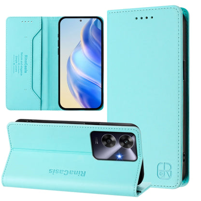 RC01 Dual-Folded Magnetic Suction RFID Leather Phone Case, For Realme C63 5G Global, For Realme Note 60 4G / C61 4G India, For Realme 13+ 5G